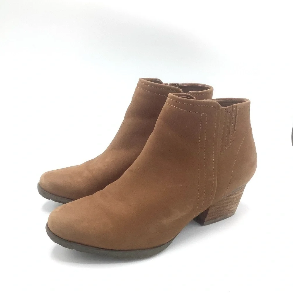 Blondo Valli 2.0 Waterproof Leather Bootie‎ Cognac Size 7.5M